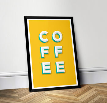 Coffee, Retro, Poster Print, 4 of 4
