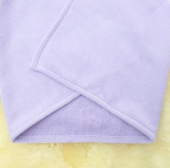 Personalised Lavender Bunny Baby Towel, 5 of 8
