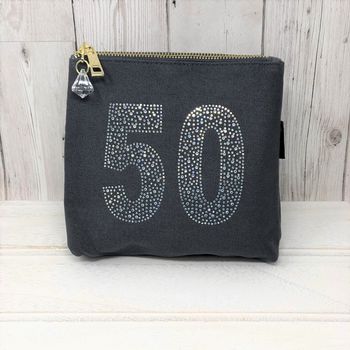 50th Birthday Grey Sparkly Bag, 3 of 3