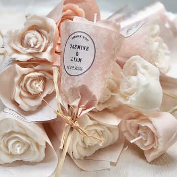 Personalised Wedding Heart Candle Favours, 2 of 9