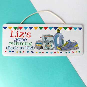 Personalised Gone Running Sign, 3 of 7