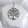 Tree Of Life Charm Necklace 925 Sterling Silver With Zircon Happy Mothers Day Gift, thumbnail 3 of 7