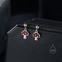 Dangling Mushroom Drop Stud Earrings, thumbnail 4 of 10