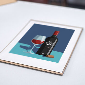 Personalised Wine Bottle Art Print, 5 of 8