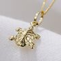 9ct Gold Turtle Pendant Necklace, thumbnail 3 of 5