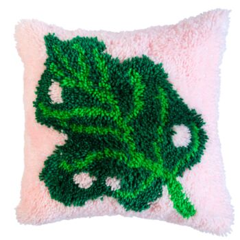 Lush N Leafy Latch Hook Cushion Craft Kit, 3 of 6