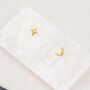 Four Point Star And Moon Stud Earrings, thumbnail 5 of 12
