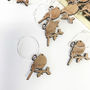 Personalised Five Bird Wine Glass Charms, thumbnail 6 of 10