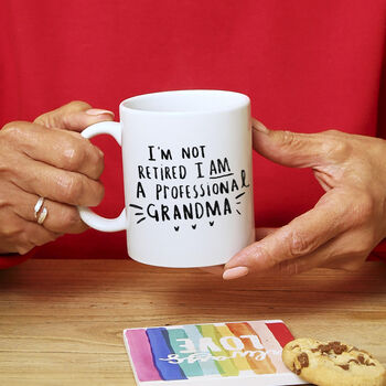 Personalised 'I Am A Professional Grandma' Mug And Sweet Set, 2 of 6