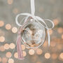 Baby Girl Personalised Butterfly Christmas Bauble, thumbnail 2 of 7