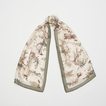 Wonderland Toile Silky Scarf, 2 of 7