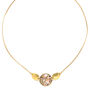 Round Gold Plated Disc Necklace, thumbnail 2 of 3