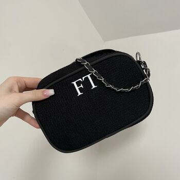 Personalised Canvas Chain Cross Body Bag, 11 of 12
