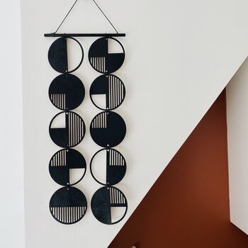 Black Cut Out Plywood Geometric Wall Art, 4 of 10