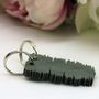Pair Of Favourite Song Sound Wave Key Rings, thumbnail 5 of 12