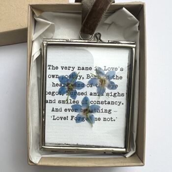 Personalised Paper Forget Me Not And Poetry Mini Framed Gift, 10 of 12