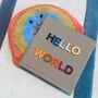 Hello World Colourful New Baby Card, thumbnail 2 of 2