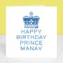 Little Prince Personalised Birthday Card, thumbnail 2 of 4