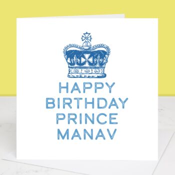 Little Prince Personalised Birthday Card, 2 of 4