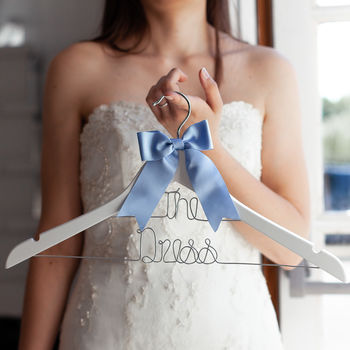 Personalised Dual Line Wedding Dress Hanger, 2 of 12