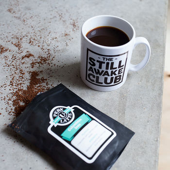New Parent 'Still Awake Club' Mug And Coffee Set, 4 of 5
