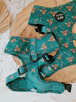 Happy Highland Cow Dog Harness, 8 of 12