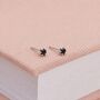 3mm Sterling Silver Onyx Black Crystal Stud Earrings, thumbnail 1 of 4