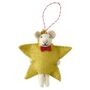 Felt Star Mouse Christmas Tree Decoration, thumbnail 3 of 3