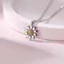 Sterling Silver Extra Tiny Little Daisy Flower Pendant Necklace, thumbnail 1 of 11