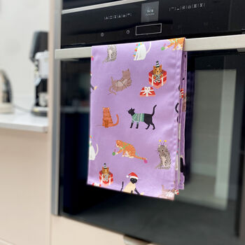 Christmas Cats Tea Towel, 2 of 4