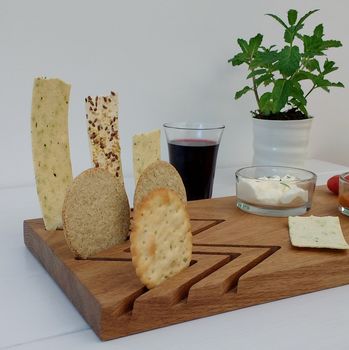 Engraved Oak Cheese And Cracker Board, 8 of 10