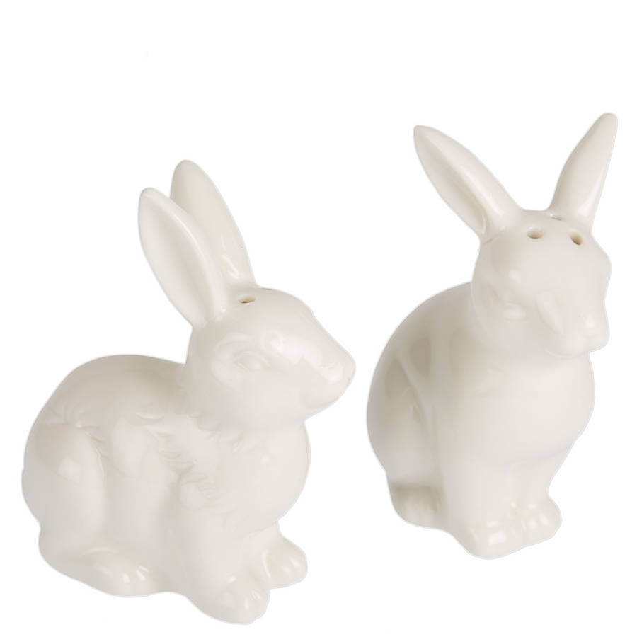 rabbit salt and pepper shakers by the chicken and the egg ...