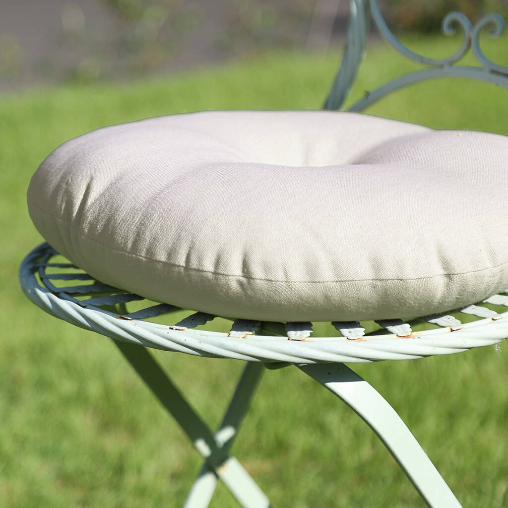 Traditional Round Grey Garden Seat Pads By Dibor