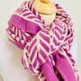 Pink And Cream Reversible Super Soft Scarf, thumbnail 5 of 6