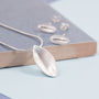 Silver Pod Necklace And Earring Set, thumbnail 1 of 5