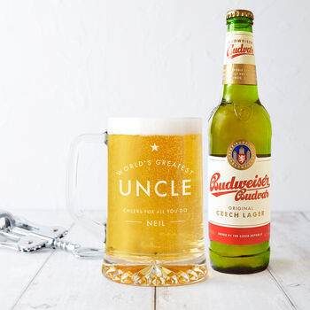 'Worlds Greatest Uncle' Personalised Beer Tankard, 2 of 4