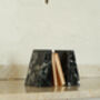 Luxury Black Marble Wedge Bookends, thumbnail 5 of 6
