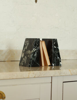 Luxury Black Marble Wedge Bookends, 5 of 6