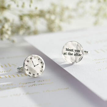 Personalised Special Time Wedding Cufflinks, 3 of 6