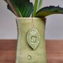9th Pottery Anniversary Handmade Vase With Ceramic Tag, thumbnail 2 of 9