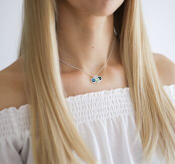 Family Birthstone Necklace, 925 Sterling Silver, 2 of 9