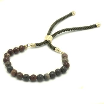 18 K Gold Plated Jasper Bracelet | Will Power, 3 of 5