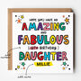 Amazing Awesome Daughter Birthday Card Any Age, thumbnail 1 of 5