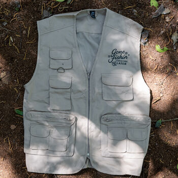 Personalised Men's Outdoor Fishing Gilet, 4 of 4