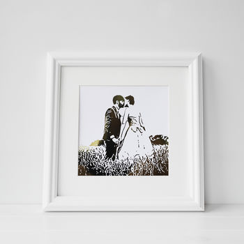 Personalised Wedding Silhouette Foil Photograph, 5 of 7