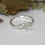 Silver Willow Twig Ring, Silver Organic Branch Ring, thumbnail 4 of 9