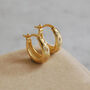 Gold Plated Chunky Cosmic Huggie Hoops, thumbnail 1 of 6