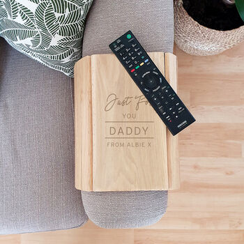 Personalised Classic Wooden Sofa Tray, 4 of 5