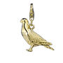 Racing Pigeon Sterling Silver Gold Plated Charm, thumbnail 1 of 4