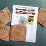 Embroidered Christmas Wreath Card Kit – Set Of Three Or Six With Envelopes, Hand Embroidery, thumbnail 3 of 7